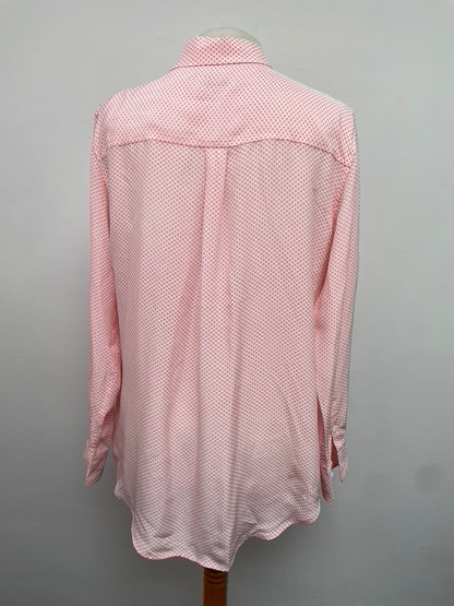 Equipment wit/roze blouse maat M