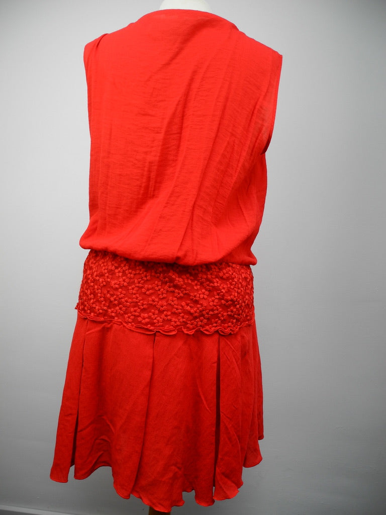 Maje rood jurkje maat 3