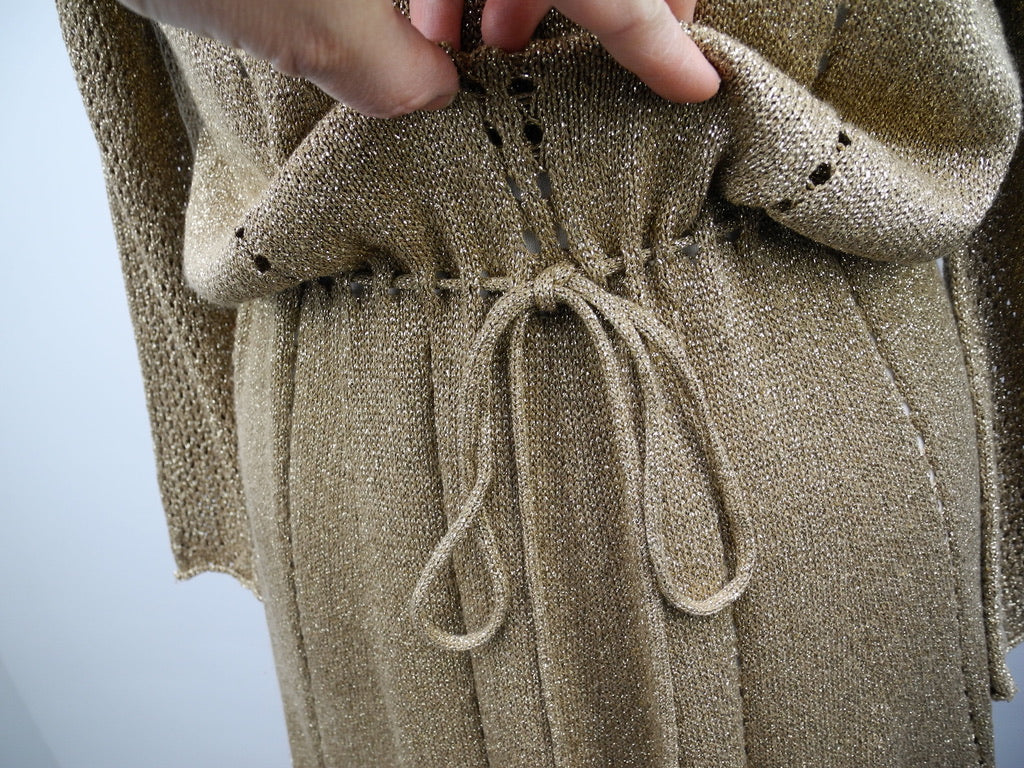 Twinset gouden jurk lurex maat L