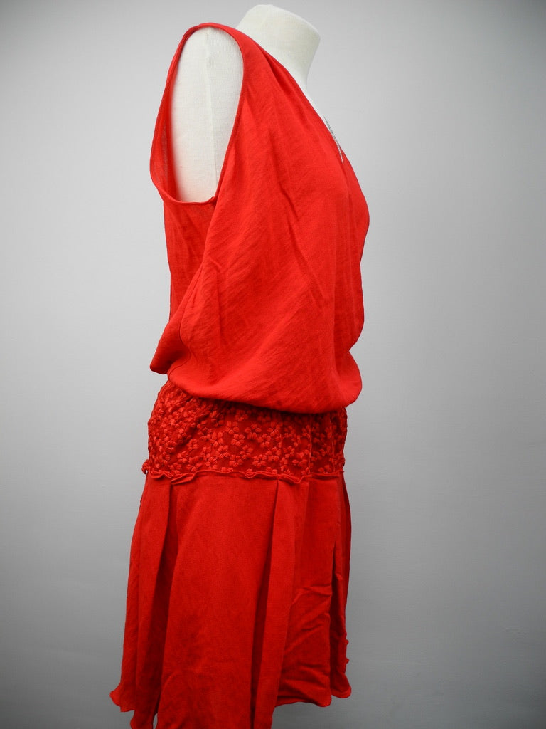 Maje rood jurkje maat 3