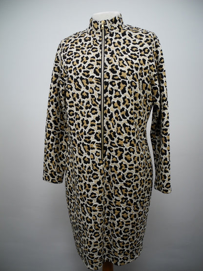 Vanilia luipaard print jurk met rits maat 42