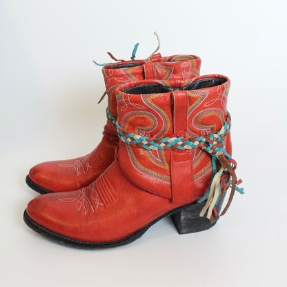 Sendra rode cowboylaarsjes maat 37