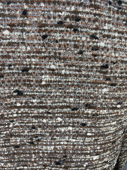 Pinko bruin tweed jasje met pailletten maat 40