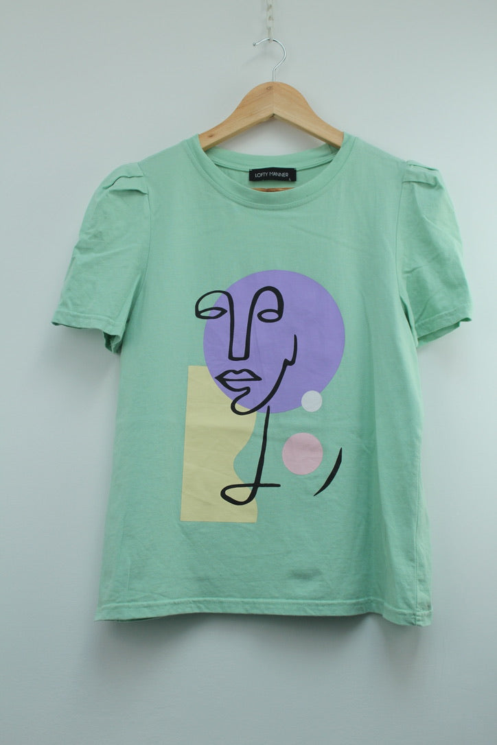 Lofty Manner groen t-shirt maat L