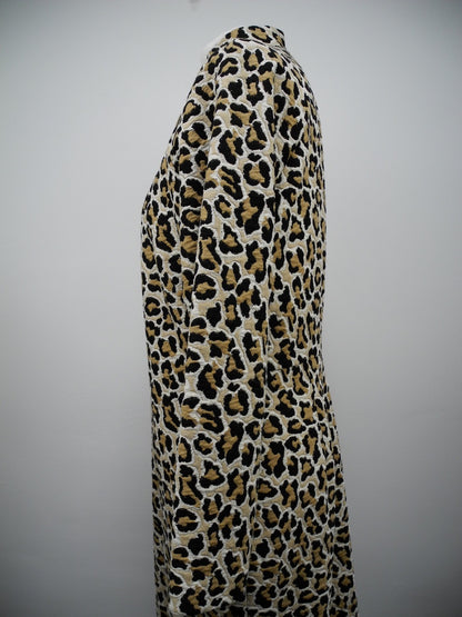 Vanilia luipaard print jurk met rits maat 42
