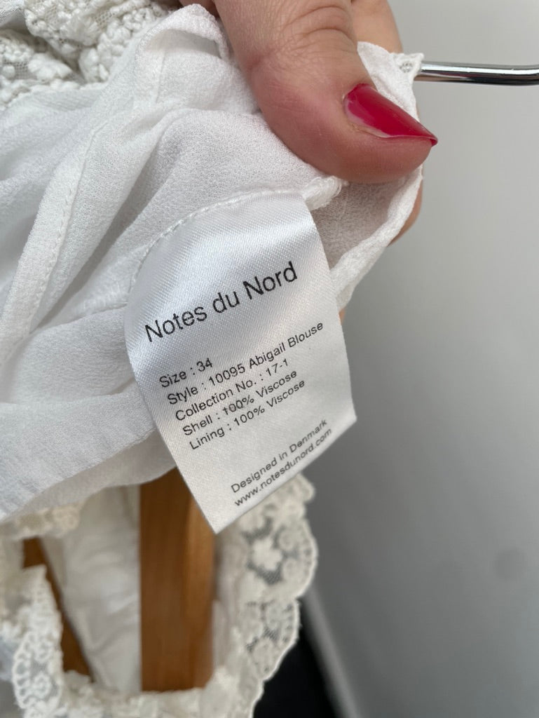 Notes du Nord kanten blouse maat 34