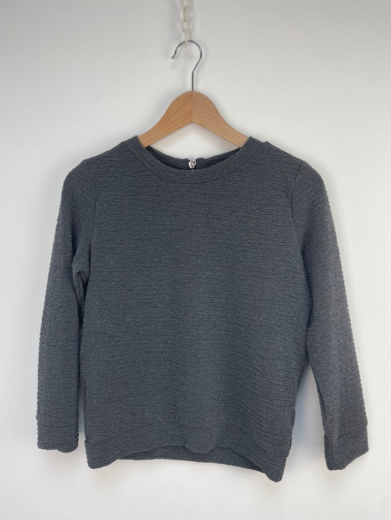 supertrash grijze trui met glans lurex tweedehands merkkleding