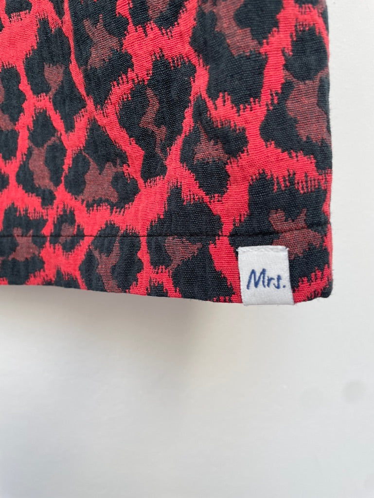 Nik & Nik rokje met luipaard print in rood/zwart maat 8/128