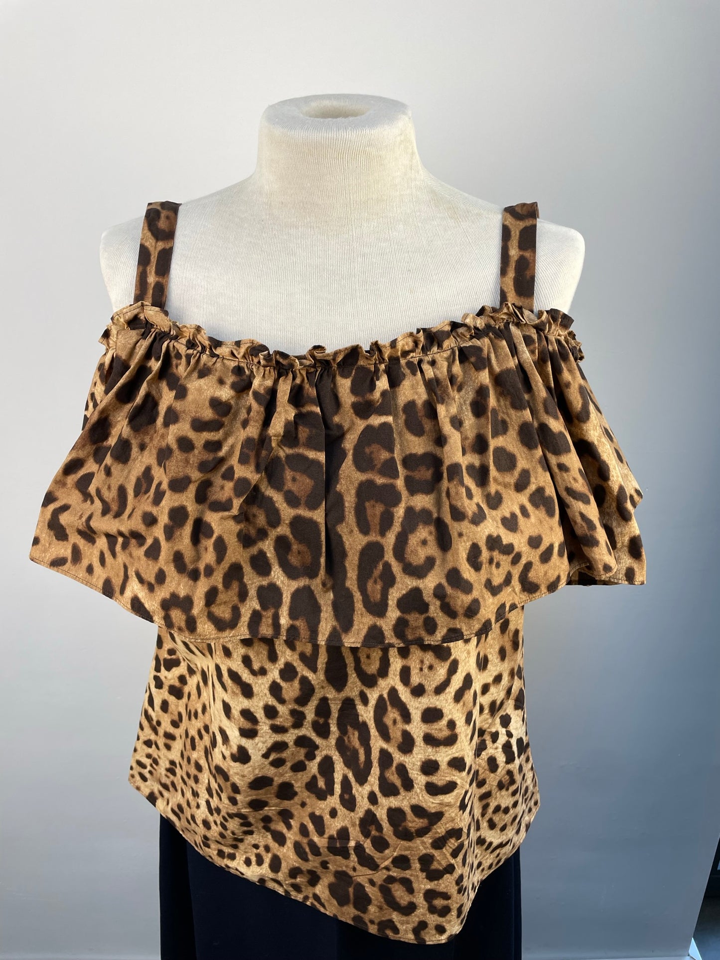 D&G luipaard offshoulder top maat 40