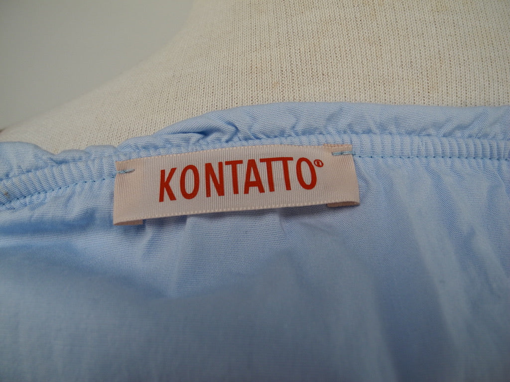 Kontatto lichtblauwe offshoulder blouse maat M