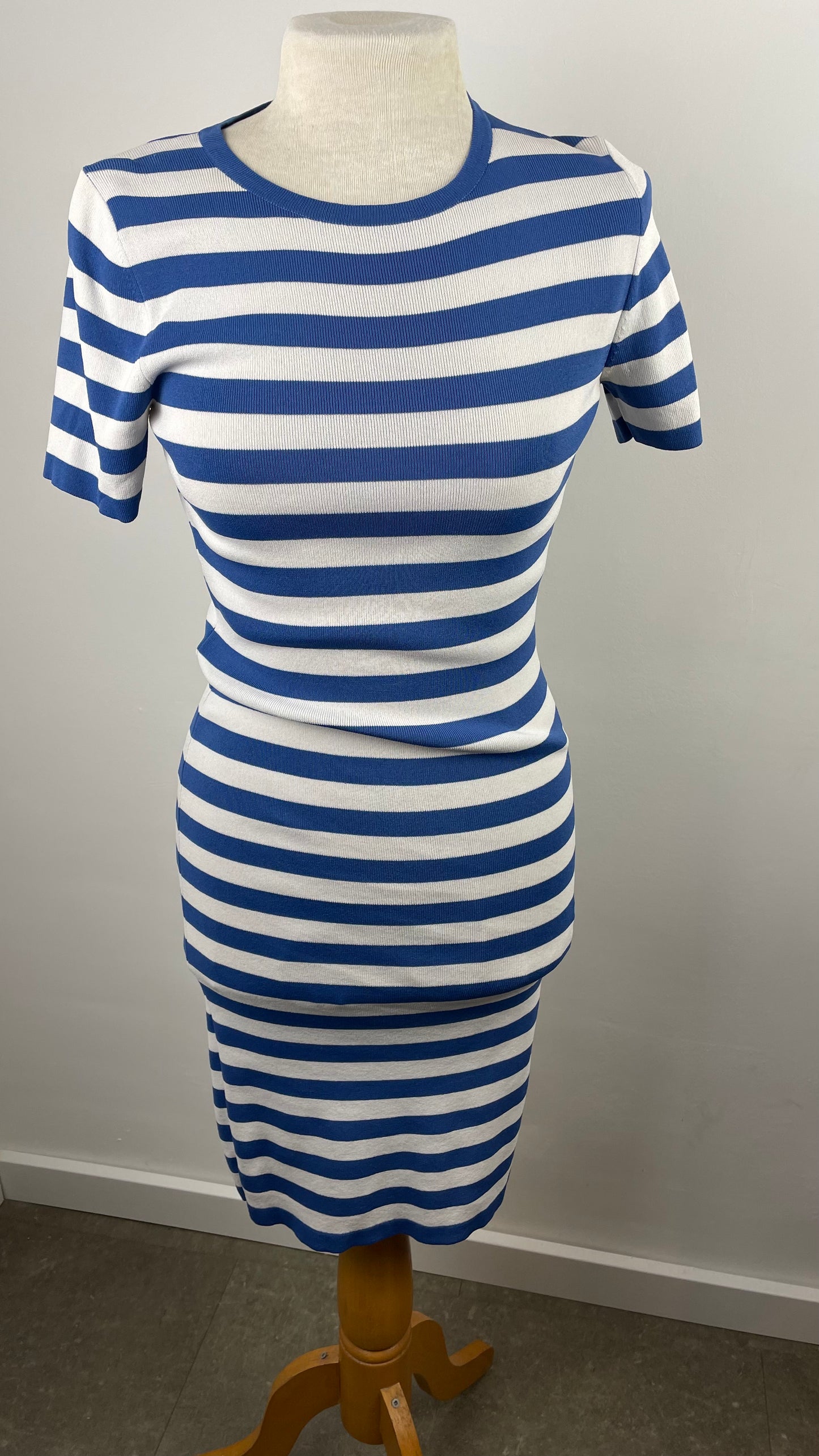 Nikkie jurk blauw-wit gestreept maat 36