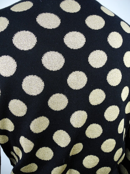 Moschino Boutique zwart vestje met stippen maat 42