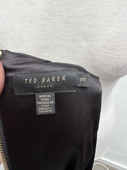 Ted Baker zwart-witte jurk Maat 3 UK