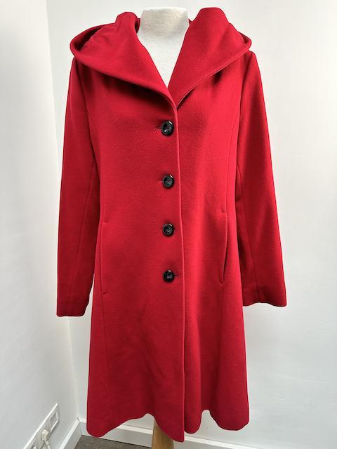 Milo Coats Rode Jas met Capuchon Maat 40