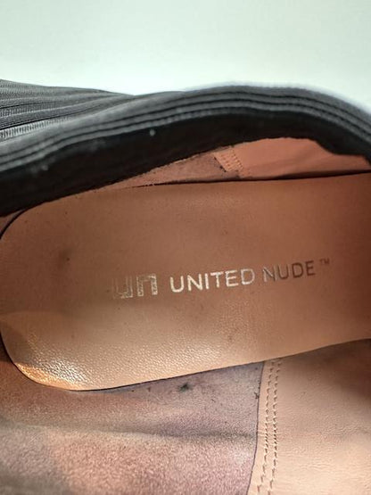 United Nude Zwarte "Fold Mid" enkellaarsjes maat 37