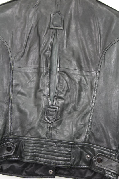 Zara Basic zwart leren biker jasje maat L