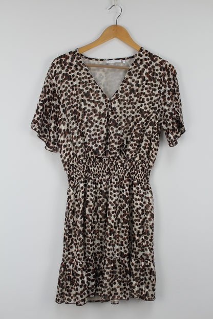 Melting Stockholm jurk met luipaard print maat L