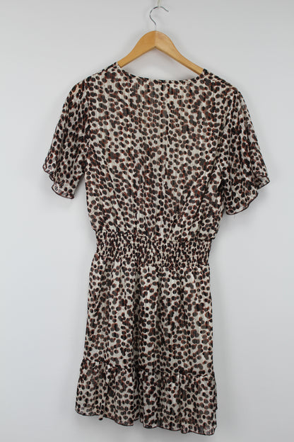 Melting Stockholm jurk met luipaard print maat L