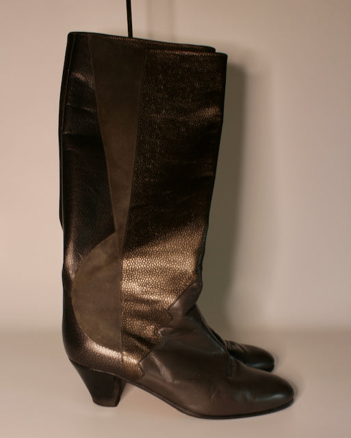 Vintage laarzen Vimark taupe/brons maat 38,5