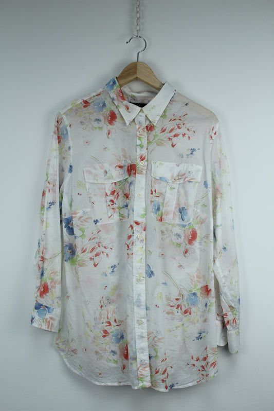 Ralph Lauren losse blouse floral print maat XL
