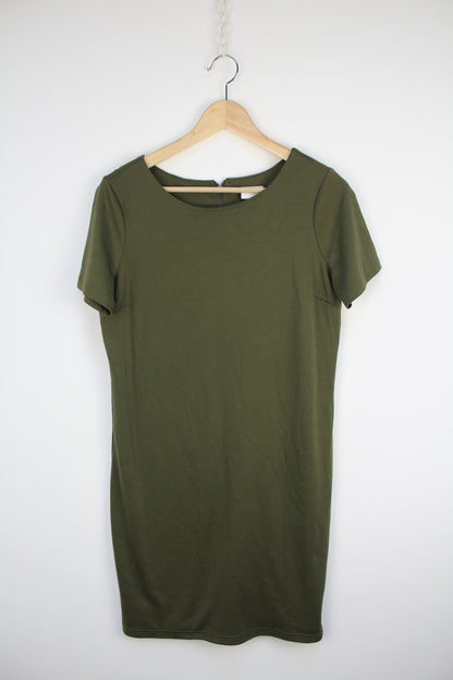 Vila basic khaki jurk maat M