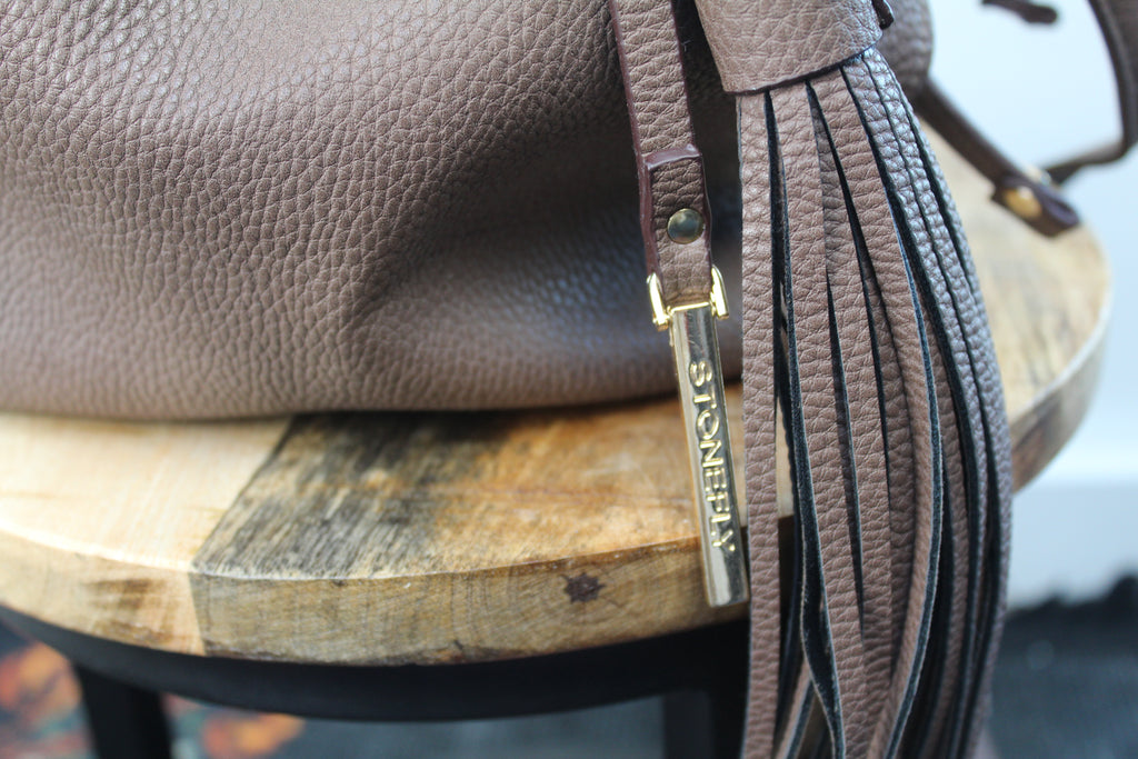 Stonefly leren bucket schoudertas bruin