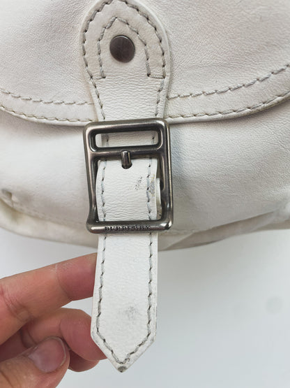 Burberry hobo schoudertas crème