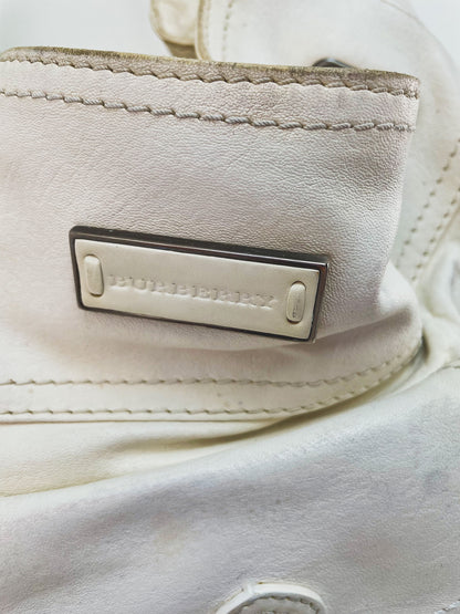 Burberry hobo schoudertas crème