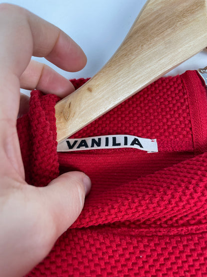Vanilia rode trui met wijde mouw maat 36