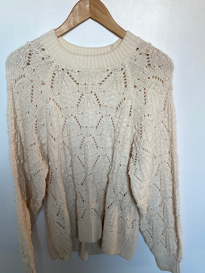 H&M beige knitted sweater maat S